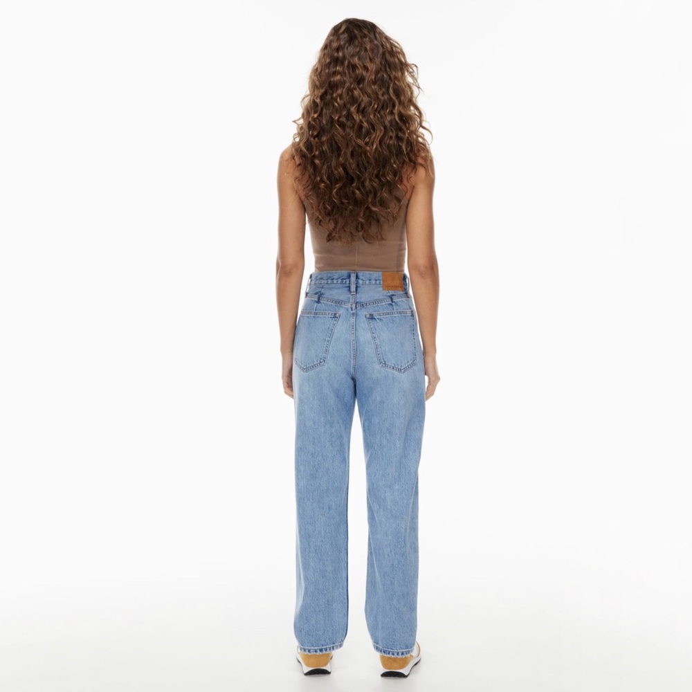 NWOT Aritzia Denim Forum The Anita Super High Pleated Loose 28L size 24 - Picture 4 of 13